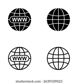 Web icon vector. go to web sign and symbol. web click icon. Global search icon