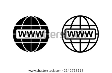 Web icon vector. go to web sign and symbol. web click icon. Global search icon