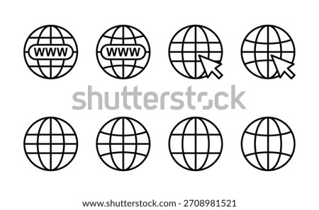 Web icon vector. go to web sign and symbol. web click icon. Global search icon