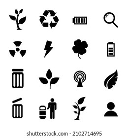 ilustración vectorial de icono web naturaleza de energía reutilización energía renovable