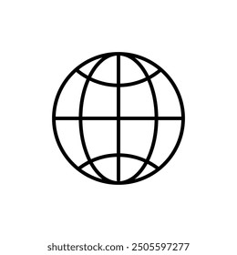 Vektorgrafik eines Websymbols. Globale Suche Symbol flach schwarz trendige Stil Illustration für Web und App..eps