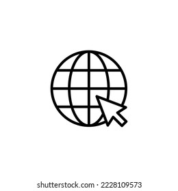 Web icon vector illustration. go to web sign and symbol. web click icon. Global search icon