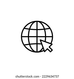 Web icon vector illustration. go to web sign and symbol. web click icon. Global search icon