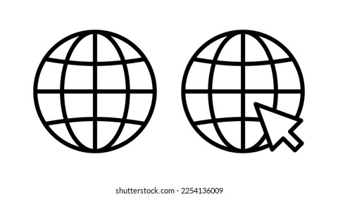 Web icon vector illustration. go to web sign and symbol. web click icon. Global search icon
