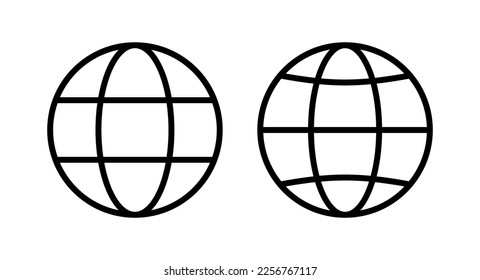 Ilustración vectorial de icono web. ir al símbolo y signo web. icono de clic en el sitio Web. Icono de búsqueda global