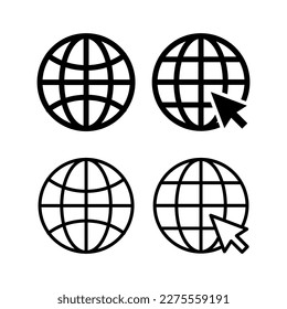 Web icon vector illustration. go to web sign and symbol. web click icon. Global search icon