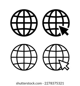 Web icon vector illustration. go to web sign and symbol. web click icon. Global search icon