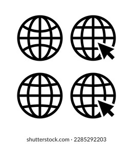 Web icon vector illustration. go to web sign and symbol. web click icon. Global search icon