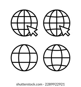 Web icon vector illustration. go to web sign and symbol. web click icon. Global search icon