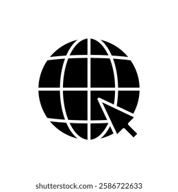 Web icon vector illustration. go to web sign and symbol. web click icon. Global search icon