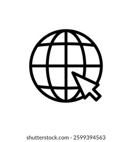 Web icon vector illustration. go to web sign and symbol. web click icon. Global search icon