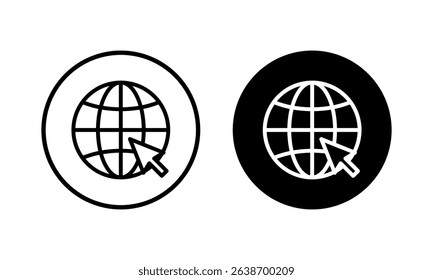 Web icon vector illustration. go to web sign and symbol. web click icon. Global search icon