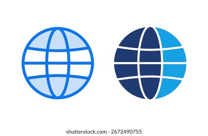 Icono de Web Ilustración vectorial. Ir a signo y símbolo de Web. Icono de Hacer clic de Web. Icono de búsqueda global