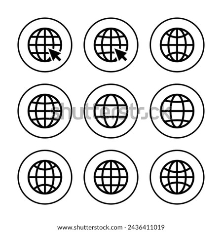 Web icon vector illustration. go to web sign and symbol. web click icon. Global search icon