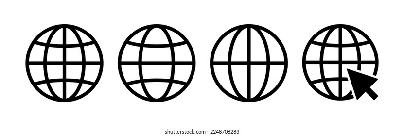 Web icon vector for web and mobile app. go to web sign and symbol. web click icon. Global search icon