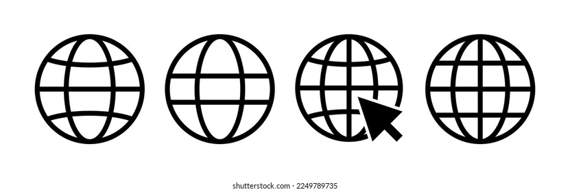 Web icon vector for web and mobile app. go to web sign and symbol. web click icon. Global search icon