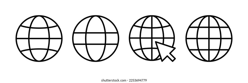 Web icon vector for web and mobile app. go to web sign and symbol. web click icon. Global search icon