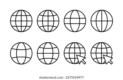 Web icon vector for web and mobile app. go to web sign and symbol. web click icon. Global search icon