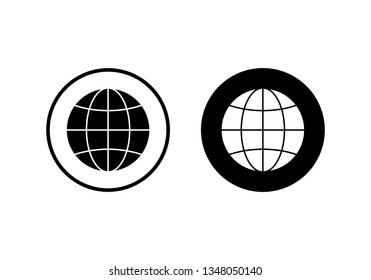 Web icon vector. Web icon page symbol for your web design. Internet world vector