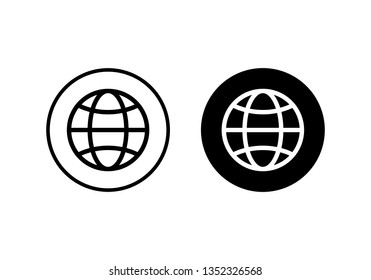 Web icon vector. Web icon page symbol for your web design. Internet world vector
