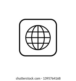 Web icon vector. Web icon page symbol for your web design. Internet world vector