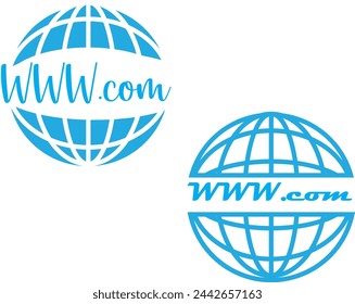 Vector de icono Web. Símbolo de página de icono Web para el diseño Web. Vector del mundo de Internet. Eps10.