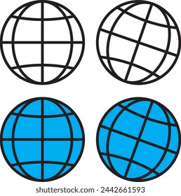 Web icon vector. Web icon page symbol for your web design. Internet world vector. Eps10.
