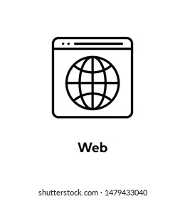  web icon vector. perfect web page symbol. web sign symbol- vector. web design and mobile design. white background.