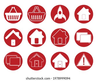 web icon vector set collection , web symbol icons clip-art element