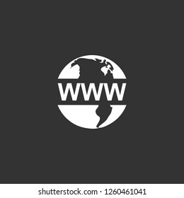 web icon vector. web sign on black background. web icon for web and app