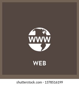 web icon vector. web sign on white background. web icon for web and app