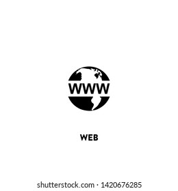 web icon vector. web sign on white background. web icon for web and app