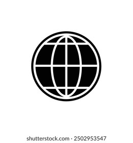 Web icon vector symbol. Globe sign.