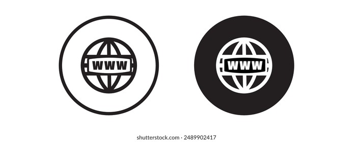 Web icon vector . Website vector icon. Internet world vector