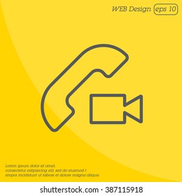 Web icon. Video call