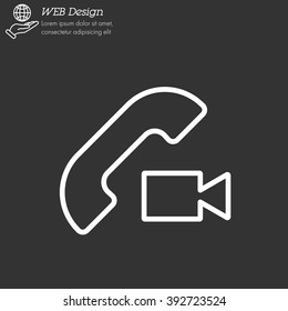 Web icon. Video call