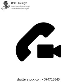 Web icon. Video call