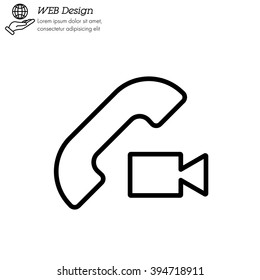 Web icon. Video call