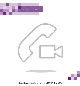 Web icon. Video call