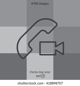 Web icon. Video call