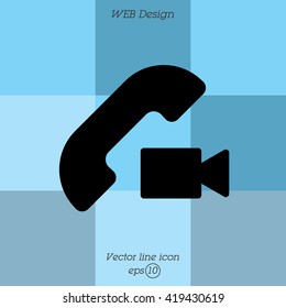 Web icon. Video call