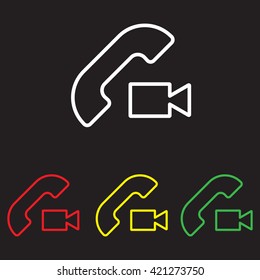 Web icon. Video call