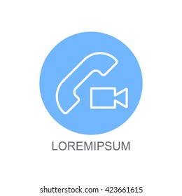 Web icon. Video call