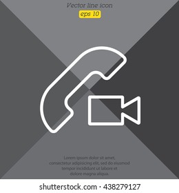 Web icon. Video call
