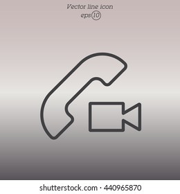 Web icon. Video call