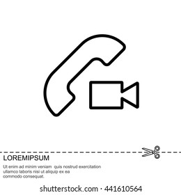 Web icon. Video call