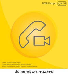 Web icon. Video call