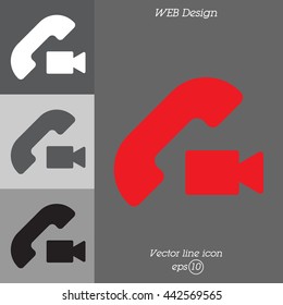 Web icon. Video call