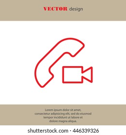 Web icon. Video call