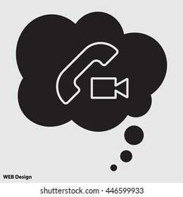 Web icon. Video call